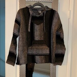 Striped Baja Hoodie with Front Pocket